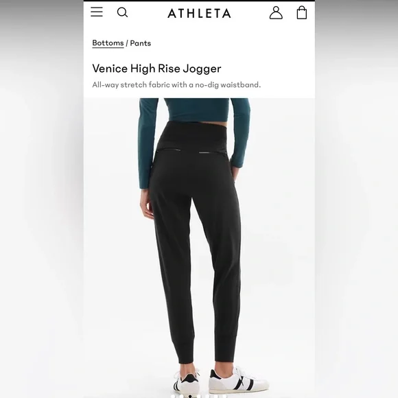 Athleta Black Venice High Rise Jogger in Size Large - Picture 2 of 15